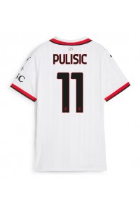 AC Milan Christian Pulisic #11 Voetbaltruitje Uit tenue Dames 2024-25 Korte Mouw